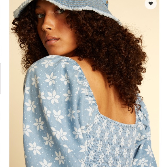 NWT Billabong x Wrangler Just A Dream Denim Dress - Picture 4 of 10